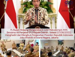 Bersama 48 Pj Kepala Daerah, Limi Mokodompit Hadiri Undangan Presiden Jokowi di Istana Negara