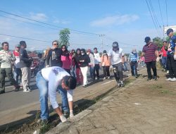 Pimpin Aksi Bersih-bersih di Pusat Kota Lolak, Limi: Saya Percaya Perlahan Masyarakat Akan Mengikutinya untuk Menjaga Lingkungan