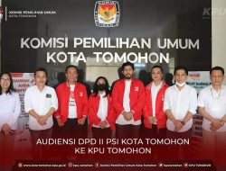 DPD II PSI Kota Tomohon Audiensi ke KPU Tomohon