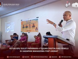 Ketua KPU Sulut Paparkan Empat Tujuan Digitalisasi Pemilu Dalam Kuliah Umum
