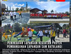 Sekda Watania Tinjau Progres Pembangunan Lapangan Samrat Tondano