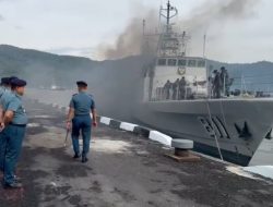 Lantamal VIII Manado Siapkan KRI Kakap-811 Evakuasi Warga Terdampak Erupsi Gunung Raung
