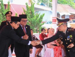 Dua Pucuk Pimpinan Kota Bitung Hadir di Upacara HUT ke-78 Bhayangkara