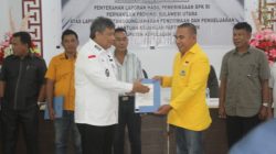 Disaksikan Pj Bupati Sangihe, LPJ Dana Bantuan Parpol Diserahkan kepada BPK RI