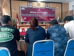 Gadeng Wartawan KPU Bitung Sampaikan Pesan Damai Jelang Pilkada 2024