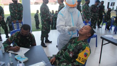 Lanud Sam Ratulangi Laksanakan Rapid Antigen Awali Giat Serbuan Vaksinasi