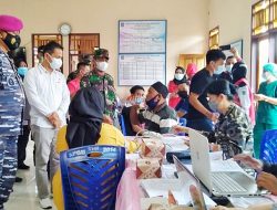 Wabup Apresiasi Kunjungan Danlantamal VIII Tinjau Serbuan Vaksinasi Maritim di Bolmong