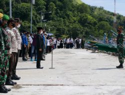 Pemkab Bersama Forkopimda Bolmong Upacara Pelarungan Bunga di Hari Pahlawan