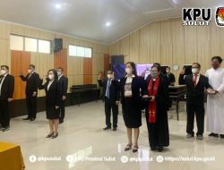 KPU Provinsi Sulut Gelar Pelantikan dan Pengambilan Sumpah Pengawas Sekretariat