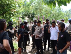 Polres Talaud Libatkan Puluhan Personil Dalam Eksekusi Lanjutan di Kelurahan Melonguane Timur