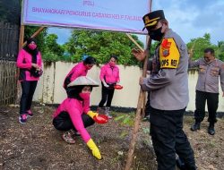 Manfaatkan Lahan Kosong, Bhayangkari Cabang Talaud Buka Pekarangan Pangan Lestari