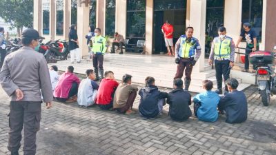 Cegah Balap Liar Jajaran Polres Bitung Gelar Operasi Kamseltibcar Subuh
