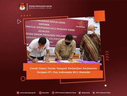 Kolaborasi Distribusi Logistik Pemilu, KPU Sulut Teken PKS Dengan PT Pos Indonesia