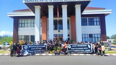 Solipetra Gelar Aksi Diam di Pengadilan Manado