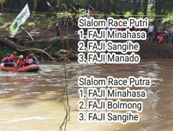 Tim Putra FAJI Bolmong Juara Dua Umum di Kejurda Arung Jeram Sulut