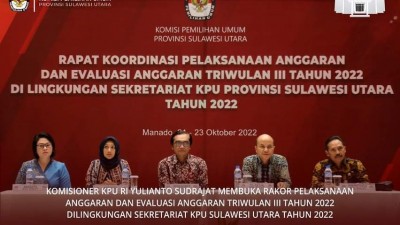 KPU Sulut Gelar Rakor, Bahas Pelaksanaan dan Evaluasi Anggaran