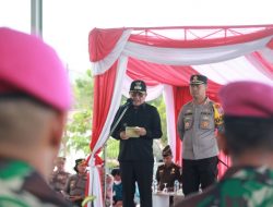 Apel Persiapan Pengamanan NATARU, Wali Kota Bitung Bacakan Amanah Kapolri