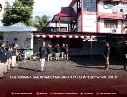 KPU Gelar Apel Perdana dan Penandatanganan Perjanjian Kinerja Tahun 2023