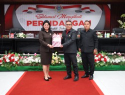 DPRD Sitaro Serahkan Rekomendasi LKPJ Bupati Tahun 2022