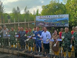 Giat Penanaman Mangrove Serentak Nasional di Sulut, Desa Palaes 1500 Bibit