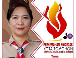 Kakwarcab drg. Jeand’arc Ajak Insan Pramuka di Kota Tomohon Sukseskan Perkemahan Pramuka 2023