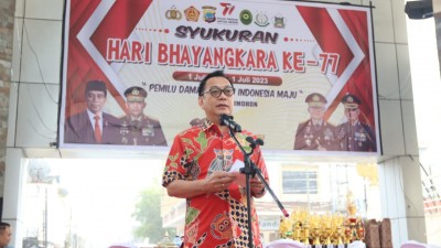 Hadiri Syukuran HUT Bhayangkara Ke-77, Walikota Tomohon: Lahir Terobosan Baru Dalam Menjaga Kamtibmas Harmonis