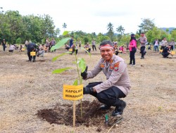 Penanaman Seribu Pohon Polres Minahasa, Kontribusi Cegah Perubahan Iklim