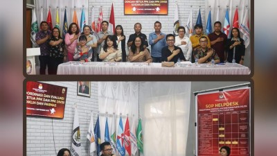 KPU Gelar Rakorev Bersama Ketua dan Anggota PPK Divisi Sosdiklih dan Parmas se- Kota Tomohon