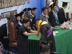 Penyampaian Ketua DPRD Sulut Dalam Acara Wisuda Polnustar