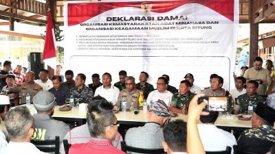 Deklarasi Damai Pasca Pertikaian di Bitung, Kapolda Sulut: Torang Semua Basudara