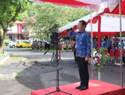Wakili Wali kota, O.D.S Mandagi Inspektur Upacara HUT Korpri ke- 52