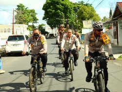 Patroli Bersepeda Polres Minahasa, Inovasi Jaga Keamanan dan Kenyamanan Nataru