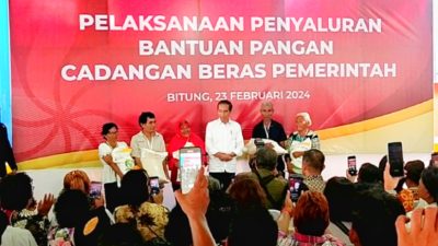 Dampak Elnino Pacu Fluktuasi Pangan, Jokowi Tinjau Ketersedian Bantuan Pangan Bulog