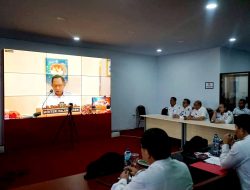 Secara Virtual, Bupati Kumendong Bersama Sekda Watania Ikuti Rakor Soal Isu Strategis Pelaksanaan Pilkada
