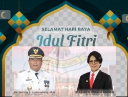 Penjabat Bupati Kumendong dan Sekda Watania Ucapkan Selamat Hari Raya Idul Fitri kepada seluruh Umat Muslim di Minahasa