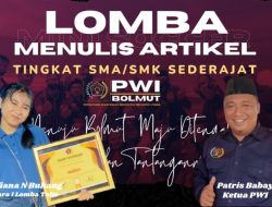 Ungkapan Terima Kasih Juara 1 Lomba Menulis Artikel PWI Bolmut