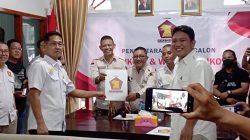 Hengky-Randito Daftar Bakal Calon Walikota dan Wakil Walikota di Gerindra Bitung 