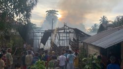 Akibat Kebakaran Hebat, Satu Rumah Warga di Desa Buroko Utara Dilahap Si Jago Merah