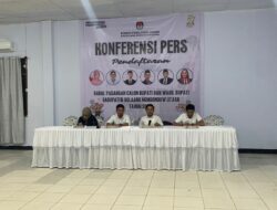 Undang Wartawan, KPU Bolmut Gelar Konfrensi Pers Soal Pendaftaran Bapaslon Bupati dan Wakil Bupati