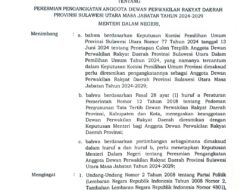 Belum Diganti, Nama Yusra Alhabsy Masih Tercatat Dalam Lampiran SK Mendagri Pengangkatan Anggota DPRD Sulut