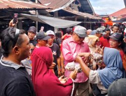 Blusukan ke Pasar Ibolian, Cabup Limi Janji Revitalisasi Pasar Tradisional di Dumoga Raya