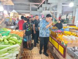 Pantau Harga Bapok dan Fasilitas Pasar, Wabup Bulahari Sidak Pasar Towo’e