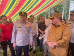 Kapolda Sulut Didampingi Bupati Minahasa Tinjau Rencana Pembangunan SMA Unggul Garuda di Koyawas Langowan