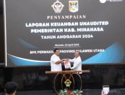 Bupati Robby Dondokambey Serahkan LKPD Kabupaten Minahasa Tahun 2024 Kepada BPK RI