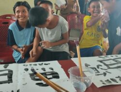 Turis Jepang Nazomi Sambe Ajak Anak-Anak Pesisir Manado Belajar Origami dan Budaya Jepang