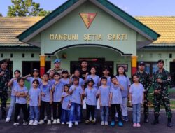 Rayakan Hari Anak Nasional, The Purposeful Kids Kunjungi Kompi Kavaleri 10/Manguni Setia Cakti