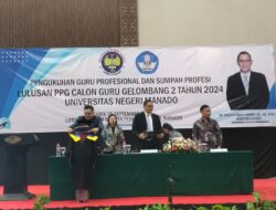 104 Lulusan PPG Dikukuhkan, Rektor Unima: Guru Adalah Pilar Peradaban Bangsa