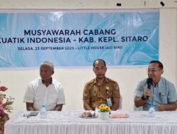 Oldin Kalangit Terpilih Pimpin Akuatik Sitaro, Pemerintah Dorong Pembinaan Atlet Muda