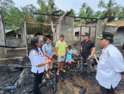 Bupati Kepulauan Sangihe Kunjungi Keluarga Korban Kebakaran di Kampung Laine