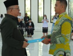 Sekda Denny Kondoj Sampaikan Lima Pesan Penting di Momentum Pelantikan Pejabat Sitaro